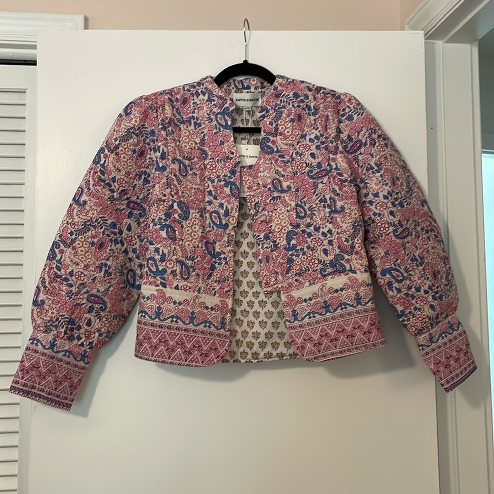 Antik Batik Jacket, pink and blue